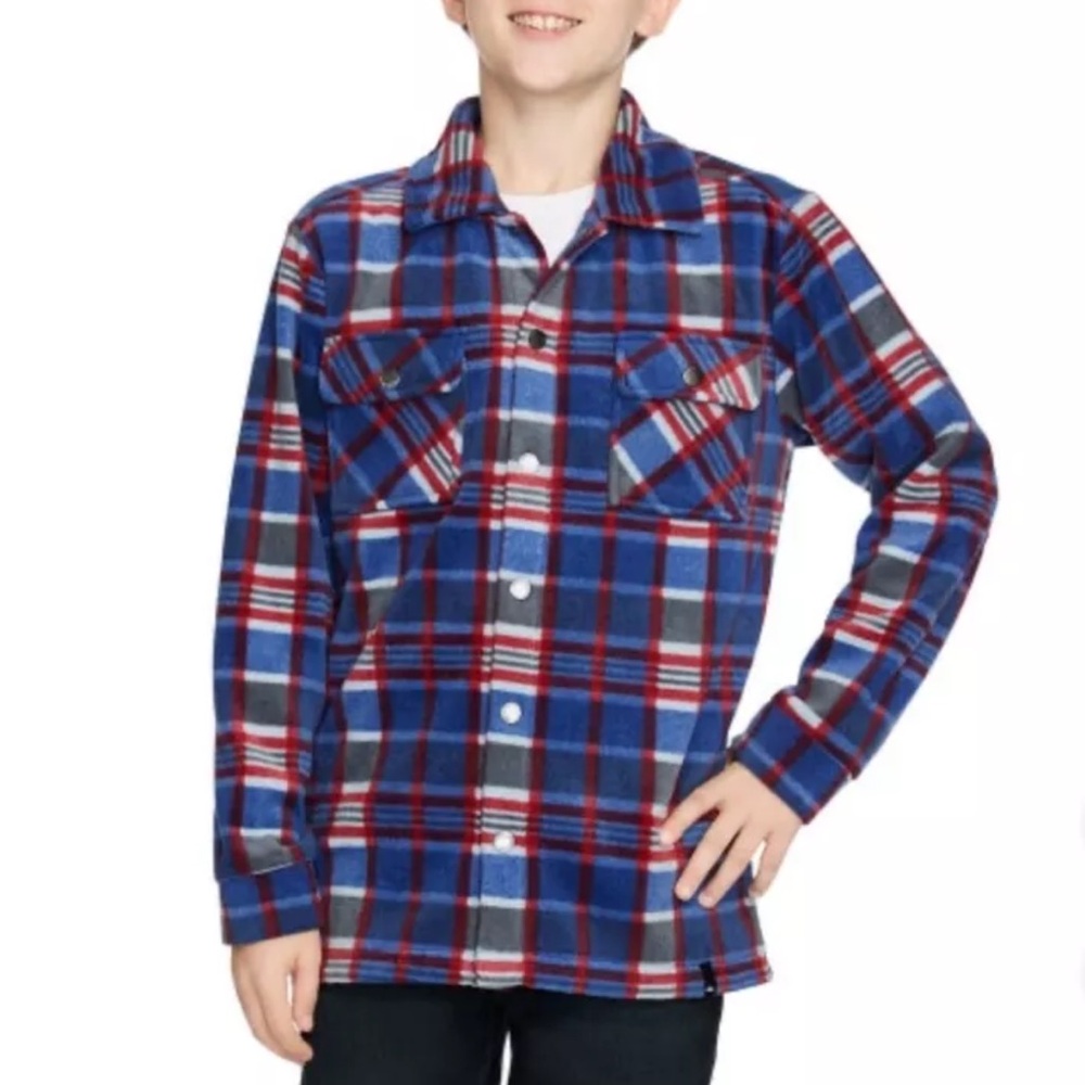NWT Quiksilver Boys Youth Fleece Shirt Jacket